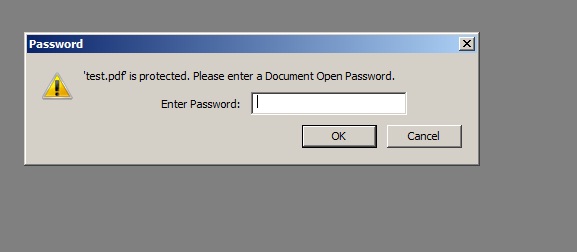 please enter a document open password